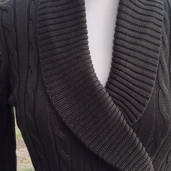 Dark Green Sweater Dress - Picture 3 of 3